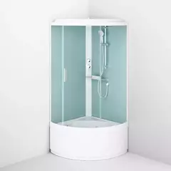 Am.Pm W88C-401A-090WT X-Joy Deep кабина душевая  90x90, 1/4 круга,  профиль белый, стекло прозрачное фото