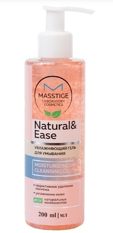 Masstige NATURAL&EASE Гель Увлажняющий для умывания 200мл