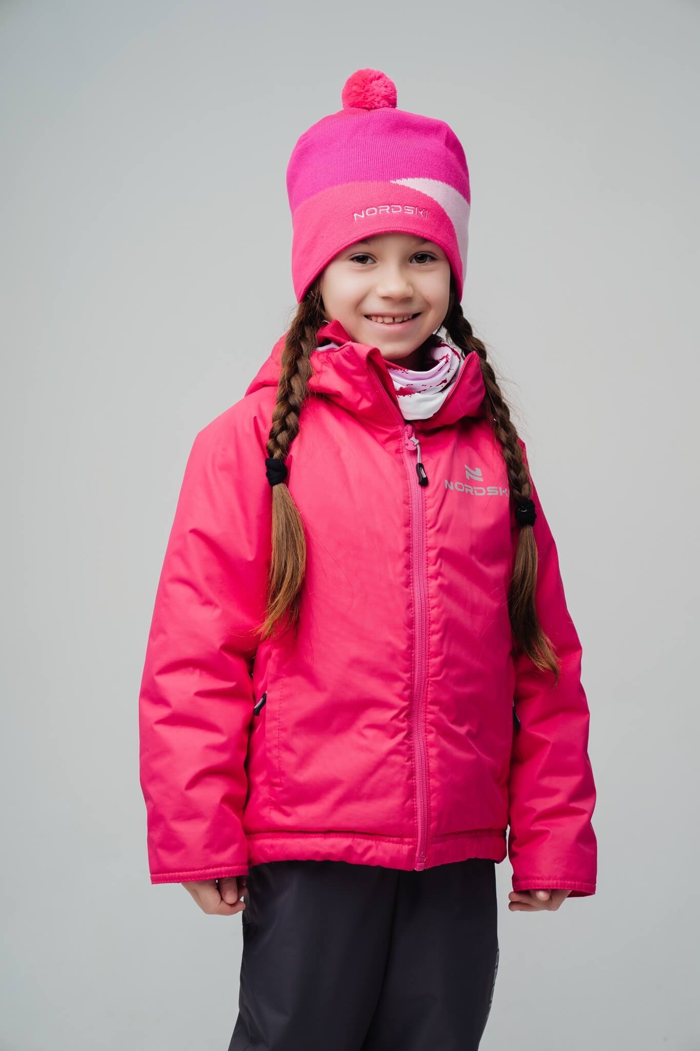Nordski Kids Motion утепленная лыжная куртка детская raspberry