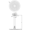 Gessi Inciso 58152#246 Верхний душ с кронштейном, золото