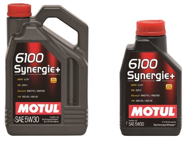 Моторное масло Motul 6100 Synergie+ 5W30 полусинтетическое 1л