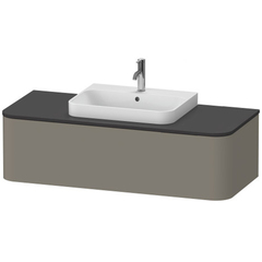 Duravit Happy D.2 Plus HP4942M9292 Тумба подвесная 354x1300x550мм 1 ящик, цвет: stone grey satin matt фото