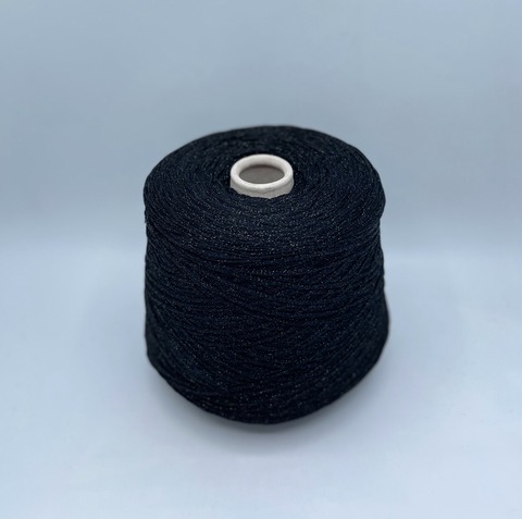 Бобинная пряжа (пр.Италия),art-Brillo 210м/100гр, 50% хлопок 45% вискоза 5% люрекс, цвет-Черный(406/226). арт-33029