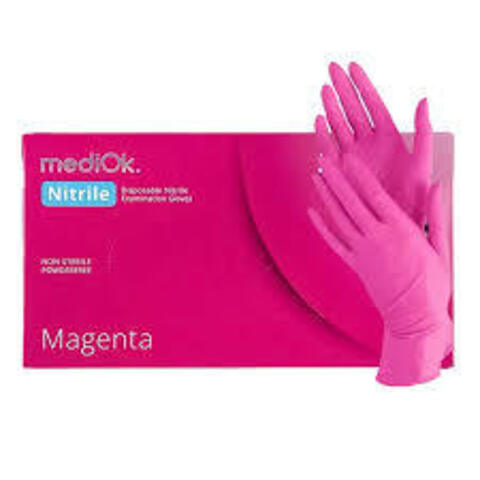 Перчатки нитриловые Медиок Розовый Magenta 50 пар
