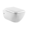 Gessi 39113#518 Унитаз подвесной 540х358 мм., в комплекте с крышкой-сиденьем с механизмом Soft Close, фурнитура хром, цвет белый глянцевый