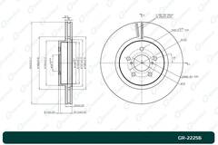 Диск тормозной G-brake  GR-22256