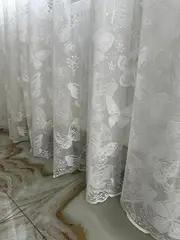 Тюль белая сетка Жаккард 250х300 см