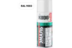 Аэрозольная алкидная краска Kudo KU-1001, глянцевая, 520 мл, RAL 9003, белая, 22046