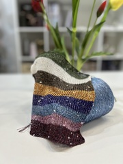 100% шелк с серебристыми пайетками PAILLETTES SE 500м фиалковый мулине (7)