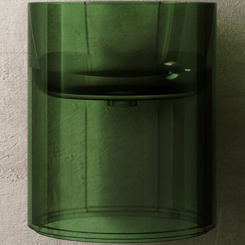 Abber Kristall AT2704EMERALD Подвесная раковина, 42x42, цвет: зелёный