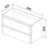 BelBagno Albano ALBANO-900-2C-SO-RR Тумба под раковину подвесная, 90x45, цвет: Rovere Rustico