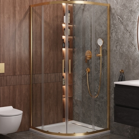 Cezares Molveno MOLVENO-R-2-100-C-BORO-IV Душевой уголок, цвет: золото