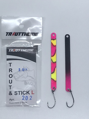 СТИКИ ФОРЕЛЕВЫЕ  TROUTTHEME TROUT & STICK L арт. 202 вес 2,8г КЛОУН (крючок Корея)