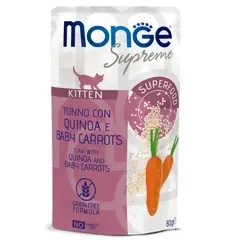 Monge Supreme kitten для котят из тунца с киноа и мини-морковью 80 г