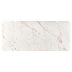 Стол Vito раскладной 120-184x80x75см, керамогранит белый мрамор, белый