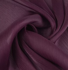 Ткань блузочная крэш, 61 г/м2, 100% п/э, ш. 155 см, бордовый