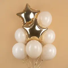 Шар Аг 19''/48 см, Звезда, Шампань, 1 шт.