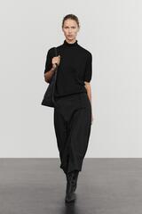 Massimo Dutti Юбка миди прямого кроя с пуговицами, черный