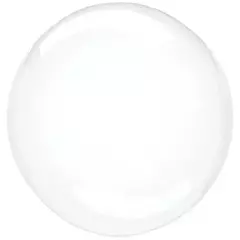 Шар К Deco Bubble (Бабл), 30''/60 см, Прозрачный, Плоский, 1 шт. (В черной упаковке)