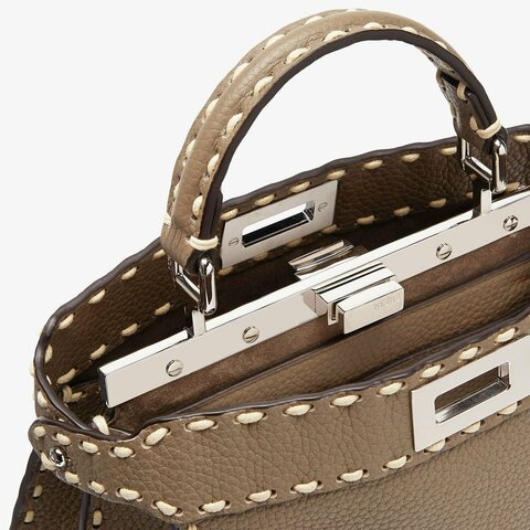 Сумка Fendi Peekaboo "i See You" коричнево-бежевый