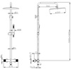 Boheme Uno 468-T-WG Душевая система с термостатом, цвет: белый, золото
