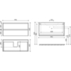 Sancos Libra LB100ECH Тумба подвесная, 99x45x50, цвет: дуб чарльстон
