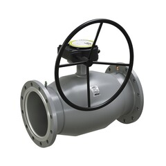 Кран стальной шаровой цельносварной LD Energy Regula, DN-300 PN-16, длина-750мм, стандартнопроходной, фланцевый с редуктором