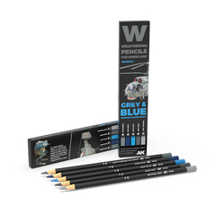 Weathering Pencils Grey & Blue effects set