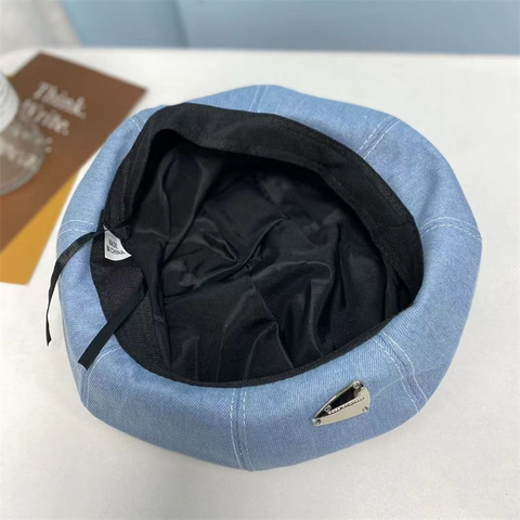 Картинка берет Skully Wear S-46 light blue - 5