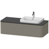 Duravit Happy D.2 Plus HP4942R9292 Тумба подвесная 354x1300x550мм 1 ящик, DX, цвет: stone grey satin matt