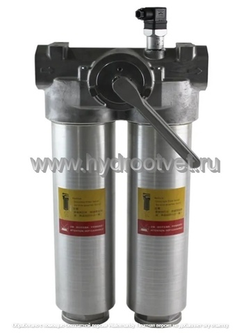 Фото FLNDBN/HC400DDK10D1.X/-L24 - Линейный фильтр гидравлический сдвоенный модели FLND тонкость фильтрации 10 мкм, типоразмер 400, вид присоединения: фланец SAE 3000 1