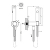 Gessi Inciso 58153#707 Гигиенический душ на 1/2", цвет: brushed black metal pvd
