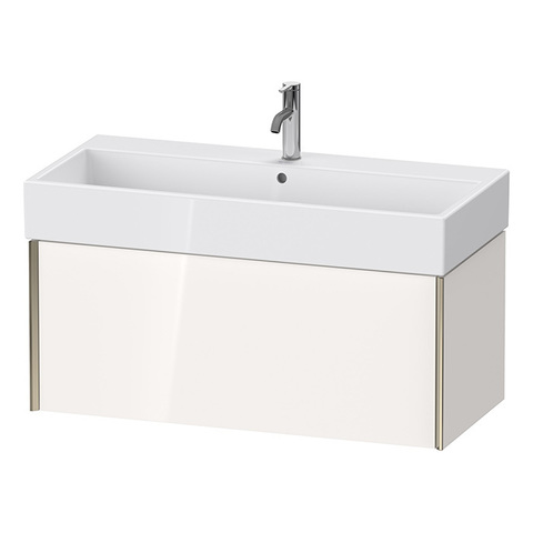 Duravit XViu XV42370B122 Тумба подвесная 397x984x454мм, для раковины #235010, 1 ящик, цвет: белый глянцевый/champagne matt