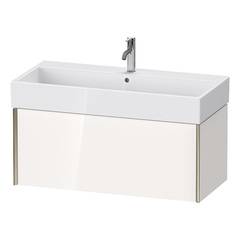 Duravit XViu XV42370B122 Тумба подвесная 397x984x454мм, для раковины #235010, 1 ящик, цвет: белый глянцевый/champagne matt фото