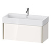 Duravit XViu XV42370B122 Тумба подвесная 397x984x454мм, для раковины #235010, 1 ящик, цвет: белый глянцевый/champagne matt