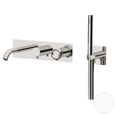 Remer Element ET53D2BO Смеситель для ванны с душевым набором, цвет: белый матовый