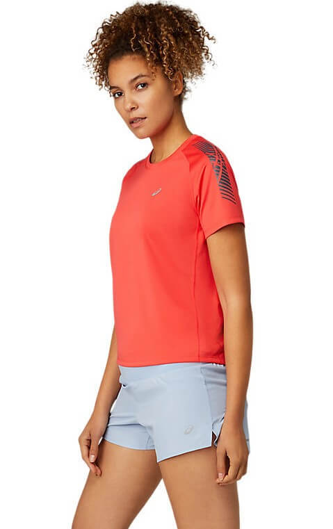 Asics Icon Ss Top футболка для бега женская красная - 3