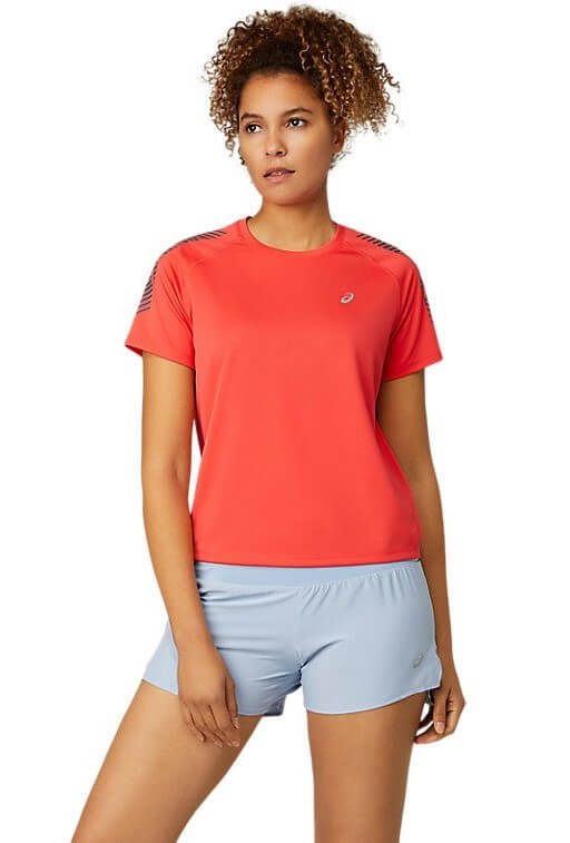 Asics Icon Ss Top футболка для бега женская красная