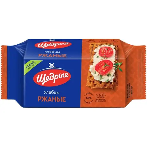 Хлебцы ЩЕДРЫЕ ржаные хрустящие 100г