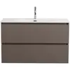 BelBagno UNO-MINI-900-2C-SO-СO База под раковину подвесная с фрезерованными ручками по всей длине фасада с двумя выкатн. ящ., Бежевый Мат,900x395x608