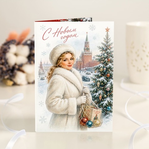 Открытка 4 шоколадки 