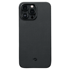 Чехол из арамидного волокна с поддержкой MagSafe PITAKA MagEZ Case 3 600D для iPhone 14 Pro, Black / Grey Twill (Cаржевое переплетение)