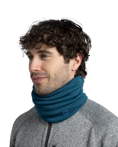 Картинка шарф-труба Buff Wool heavyweight Solid Ocean - 4