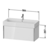 Duravit XViu XV42370B122 Тумба подвесная 397x984x454мм, для раковины #235010, 1 ящик, цвет: белый глянцевый/champagne matt