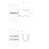 Gessi Inciso 58157#299 Держатель неподвижный для душевой лейки, цвет: nero XL
