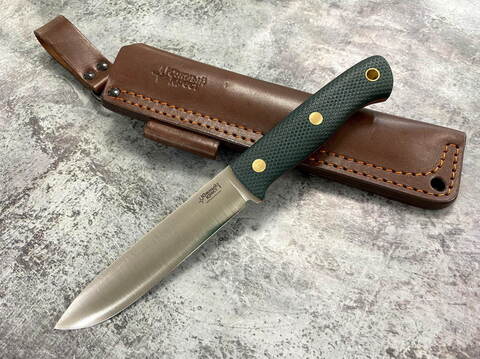 Нож Бушкрафт L, N690, микарта, 234.1052 изумруд
