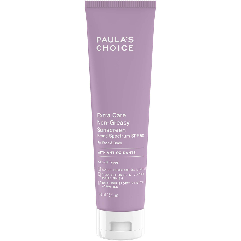 Солнцезащитный крем для лица и тела с антиоксидантами Extra care non-greasy sunscreen SPF 50, 148 мл
