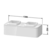 Duravit Happy D.2 Plus HP4943B2222 Тумба подвесная 354x1300x550мм 1 ящик, цвет: белый глянцевый