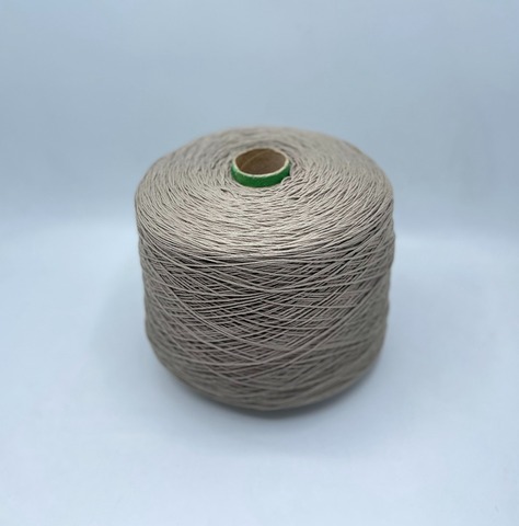 Бобинная пряжа (пр.Италия), art-USA Cotton supersoft , 325м/100гр. 100% Хлопок Pettinato(чесаный хлопок) цвет-Серо-бежевый с зеленым оттенком, арт.30008