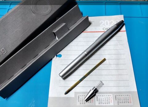 Ручка шариковая Rotring Side Knock, Matte Silver CT, Mblue (SDR032021)